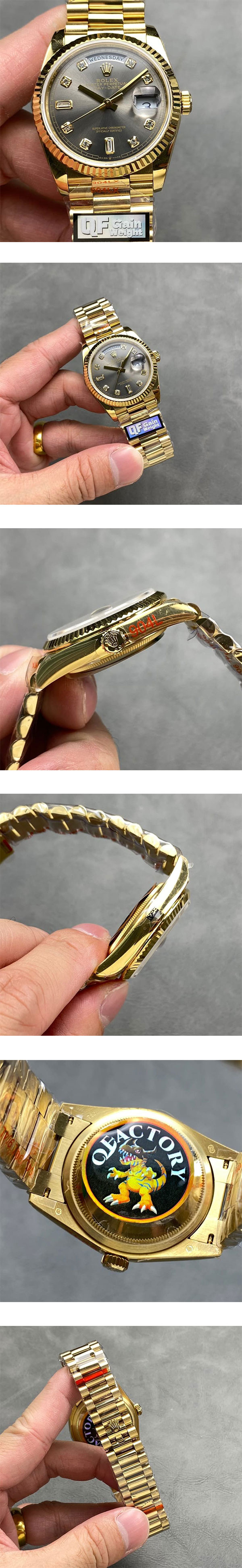 【QF製 加重版】ロレックススーパーコピー時計 デイデイト  M128238-0022(36mm) 人気上昇